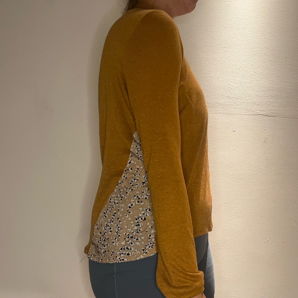 mustard patchwork top - Picture 2 of 3